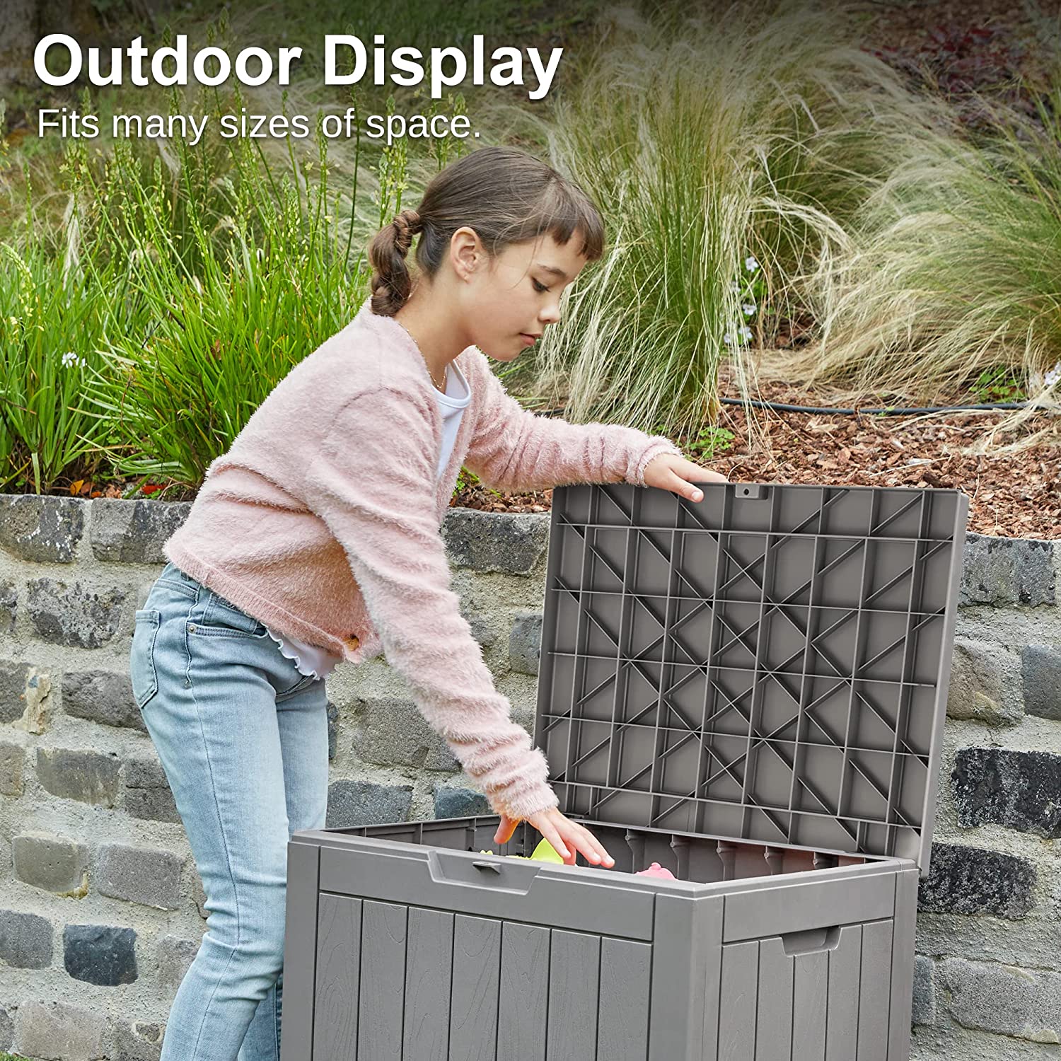 Deck Box 60 Gallon Indoor and Outdoor Storage Box