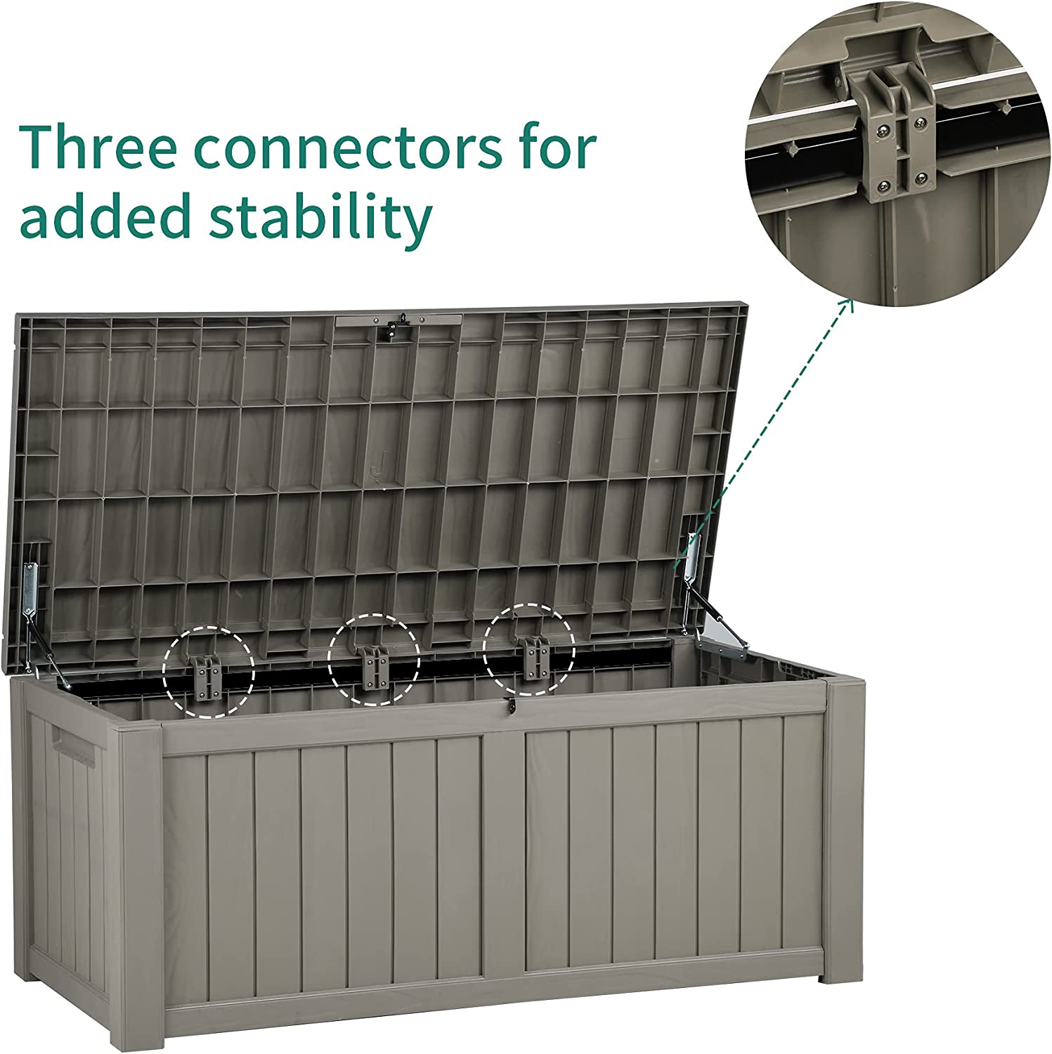 120 Gallon Outdoor Storage Deck Box Large Resin Patio Storage for Outdoor