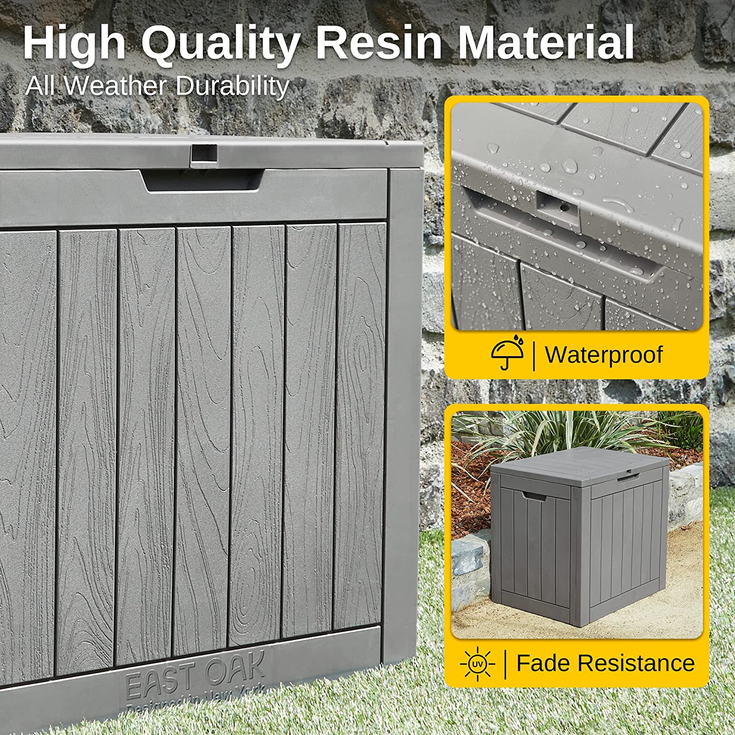 Deck Box 60 Gallon Indoor and Outdoor Storage Box