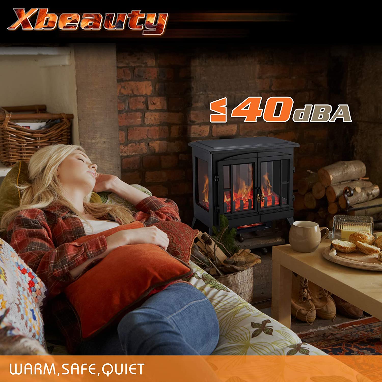 Electric Fireplace Stove Freestanding Fireplace Heater